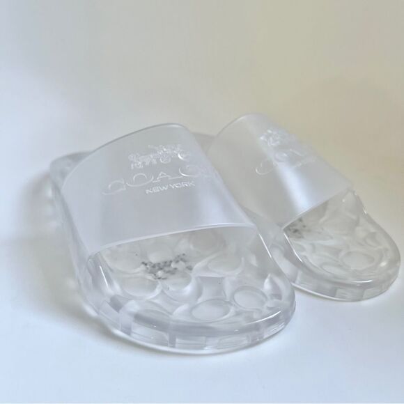 Coach Ulyssa Waterproof Slide Sandal in Clear US 5 MSRP $95 NEW - Picture 2 of 7